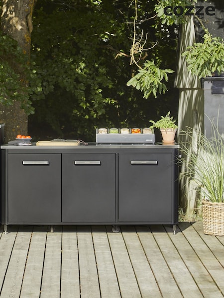 Kettler Black Outdoor Kitchen 3 Door Table (W53237) | £750