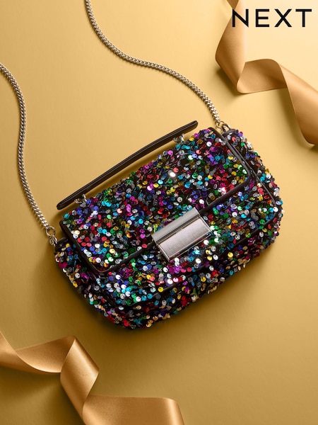 Rainbow Sequin Detail Top Handle Bag (W53267) | £32