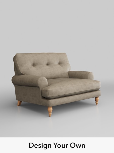 Monza Faux Leather Easy Clean/Mink Brown Erin Buttoned Back Deep Sit (W53335) | £975