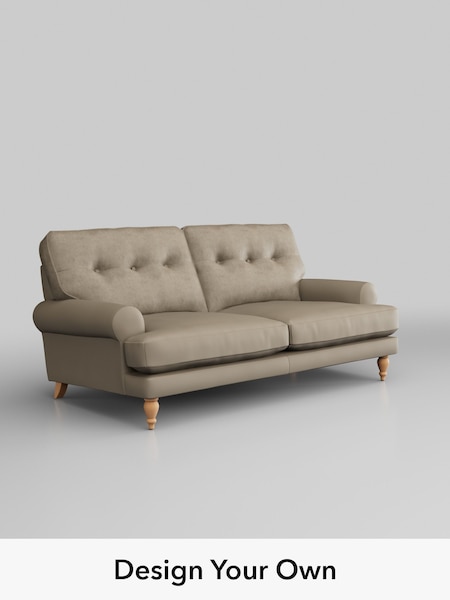 Monza Faux Leather Easy Clean/Mink Brown Erin Buttoned Back Deep Sit (W53335) | £1,275