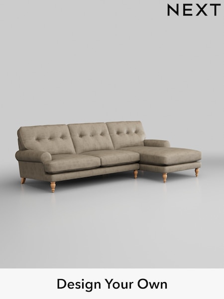 Monza Faux Leather Easy Clean/Mink Brown Erin Buttoned Back Deep Sit (W53335) | £1,975