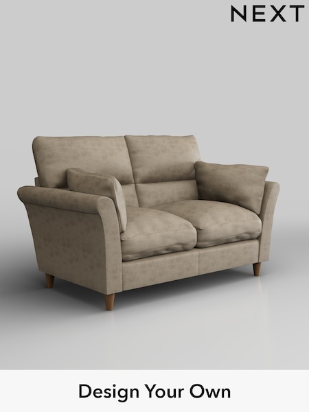 Monza Faux Leather Easy Clean/Mink Brown Hartley Highback Relaxed Sit (W53336) | £1,125