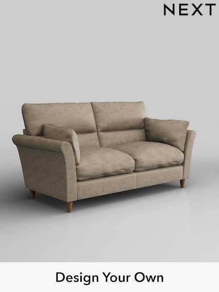 Monza Faux Leather Easy Clean/Mink Brown Hartley Highback Relaxed Sit (W53336) | £1,325