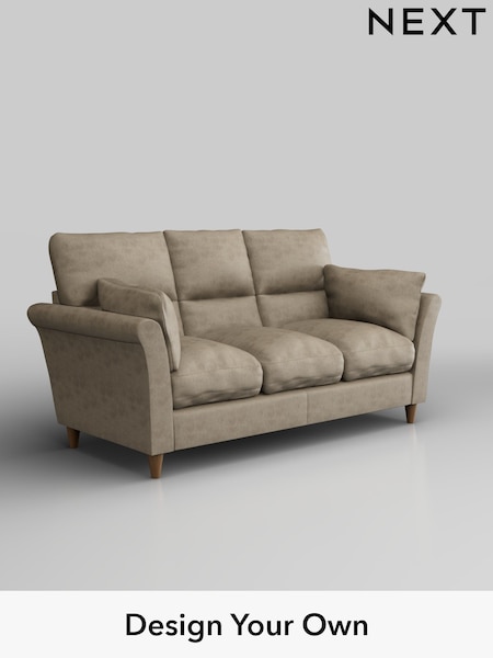 Monza Faux Leather Easy Clean/Mink Brown Hartley Highback Relaxed Sit (W53336) | £1,325