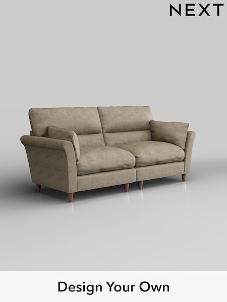 Monza Faux Leather Easy Clean/Mink Brown Hartley Highback Relaxed Sit (W53336) | £1,425