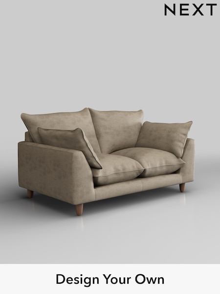 Monza Faux Leather Easy Clean/Mink Brown Noa Deep Relaxed Sit (W53346) | £1,075