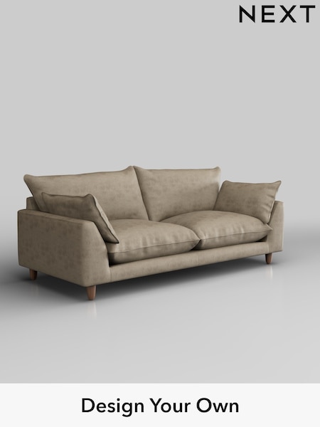 Monza Faux Leather Easy Clean/Mink Brown Noa Deep Relaxed Sit (W53346) | £1,275