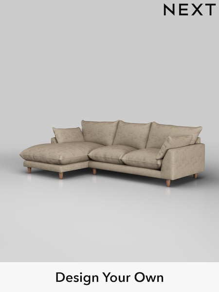 Monza Faux Leather Easy Clean/Mink Brown Noa Deep Relaxed Sit (W53346) | £1,875