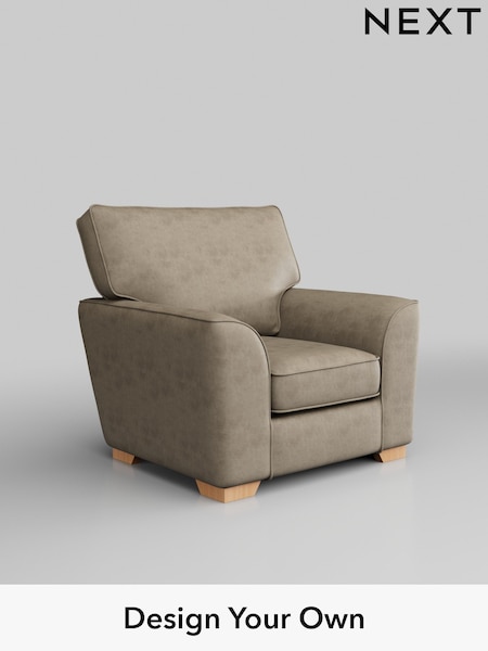 Monza Faux Leather Easy Clean/Mink Brown Stamford (W53352) | £750