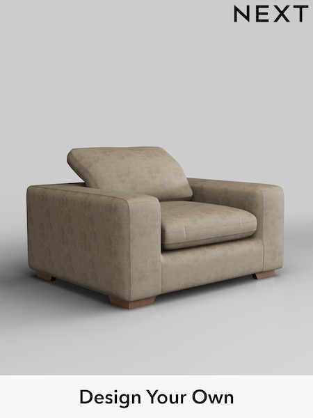 Monza Faux Leather Easy Clean/Mink Brown N Premium The Snuggle Grand (W53364) | £1,399