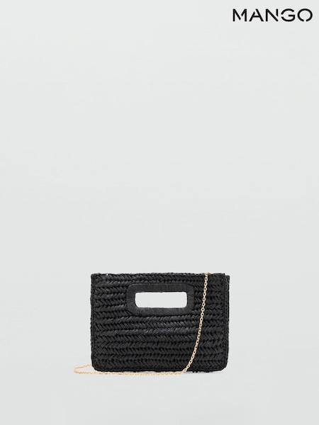Mango Black Craft Detail Chain Bag (W53551) | £30