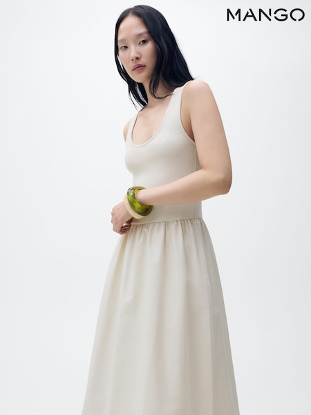 Mango Cream Valvi Dress (W53583) | £32