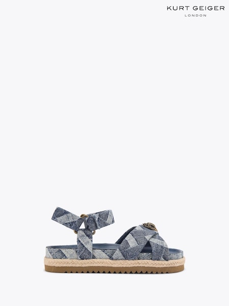 Kurt Geiger London Blue Mini Kensington Espadrill Sandals (W53602) | £49