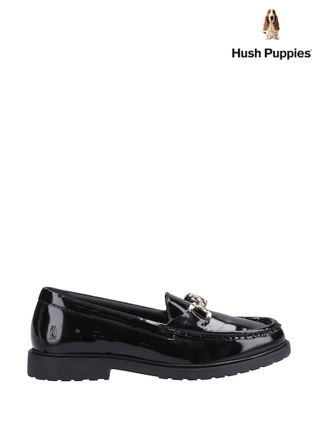 Hush Puppies Verity Patent Snaffle Black Loafers (W53608) | £70