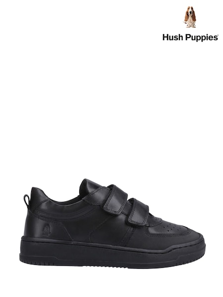 Hush Puppies Daxton Touch Fastening Black Shoes (W53609) | £63