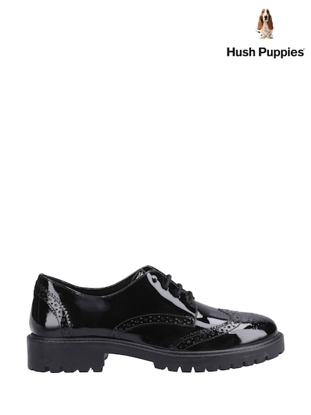 Hush Puppies Senior Athena Patent Black Shoes (W53628) | £54