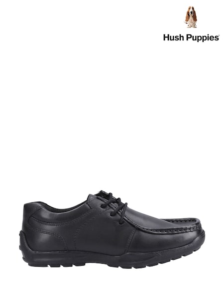 Hush Puppies Junior Mackenzie Wallabee Black Shoes (W53643) | £50