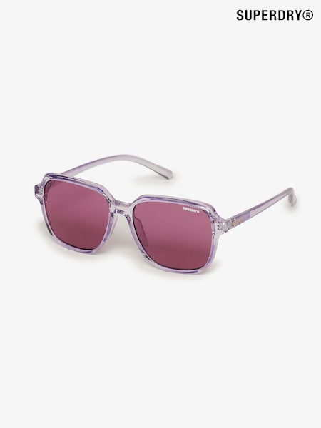 Superdry Purple Oversized Square Sunglasses (W53657) | £40