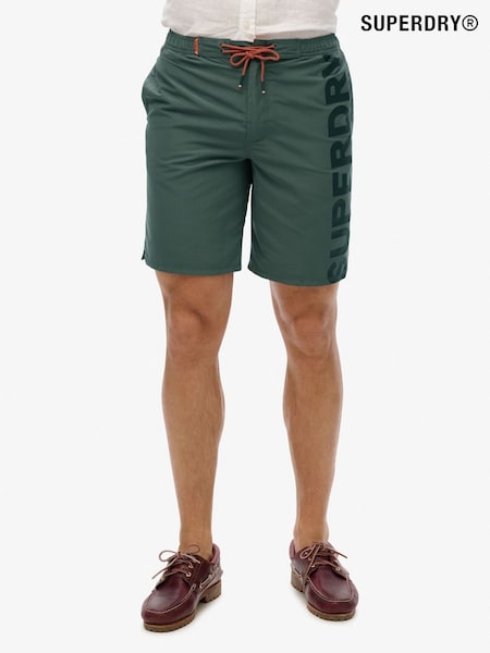 Superdry Grey Classic 19 Inch Logo Board Shorts (W53661) | £40