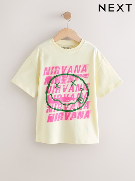 Yellow Nirvana Oversized Graphic T-Shirt (3-16yrs) (W53779) | £15 - £20