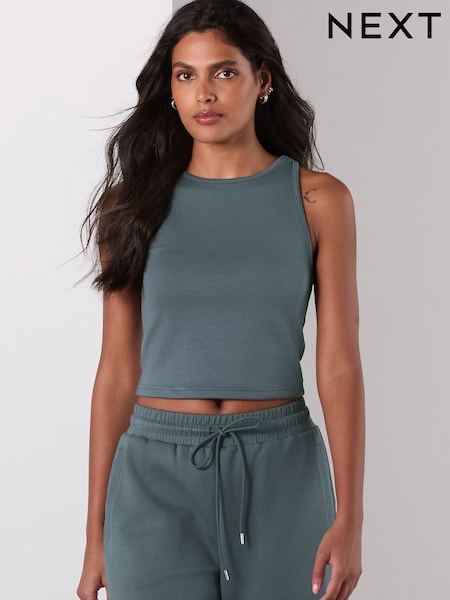 Pale Blue Slinky Supersoft Racer Tank Vest (W53801) | £14