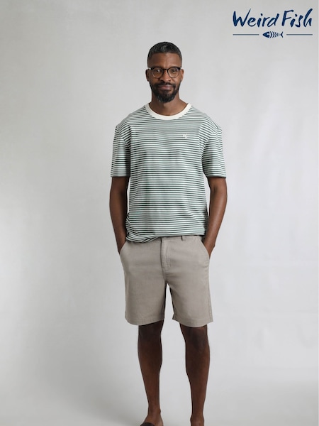 Weird Fish Cream Charleston Textured 100% Cotton Chino Shorts (W53850) | £45