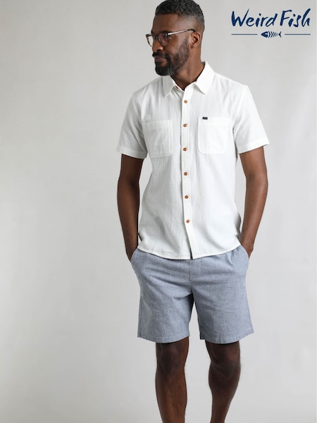 Weird Fish Cream Hinton Crepe Shirt (W53899) | £45