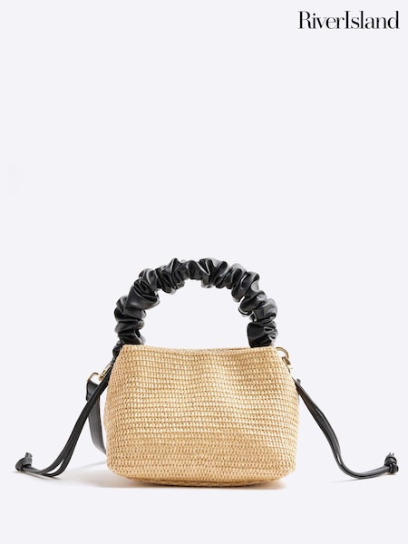 River Island Brown Rouched Cross-Body Bag (W54035) | £30