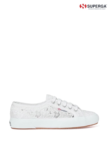 Superga 2750 MACRAME Canvas White Trainers (W54065) | £85