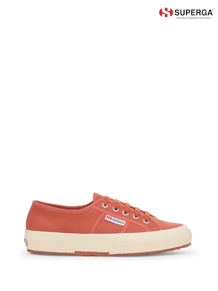 Superga 2750 COTU Classic Canvas Trainers - Brown Reddish/Off White (W54080) | £65
