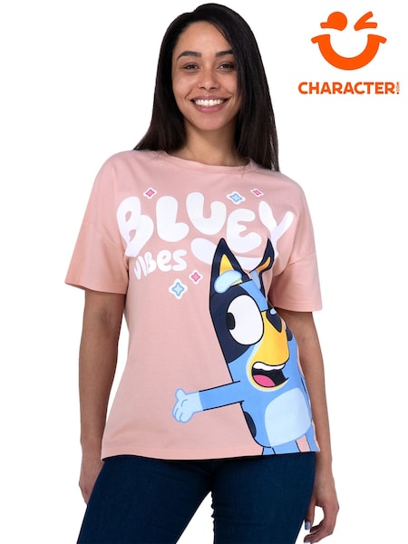 Character Pink Vibes Short Sleeve 100% Cotton T-Shirt (W54105) | £17
