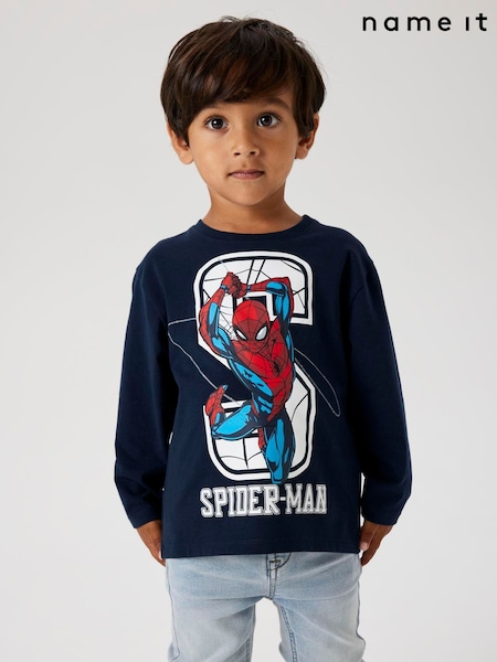 Name It Blue Spiderman Long Sleeve T-Shirt (W54160) | £14