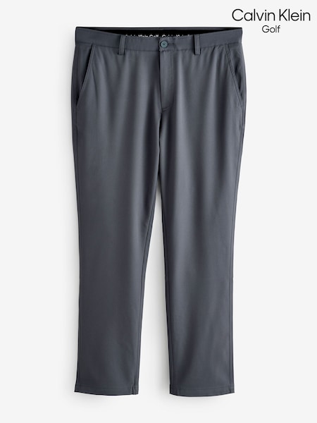 Calvin Klein Golf Grey Regular Fit Stretch Bullet Trousers (W54234) | £0
