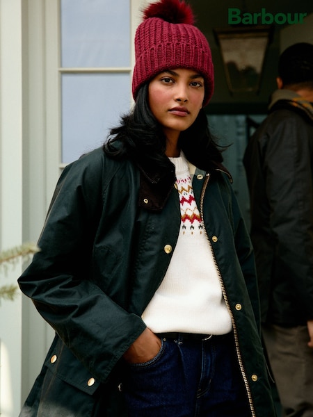 Barbour® Sage Long Beadnell Wax Jacket (W54302) | £279