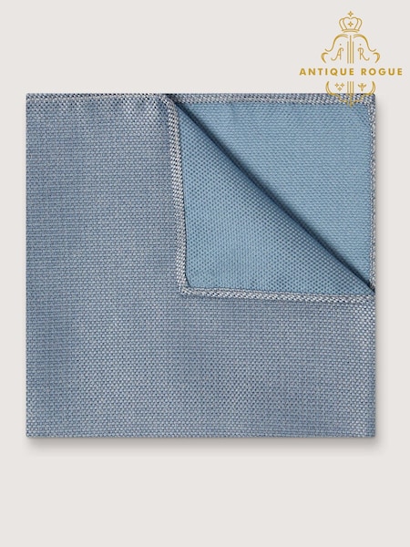 Antique Rogue Blue Texture Handkerchief (W54307) | £10