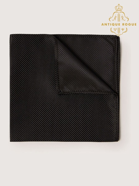 Antique Rogue Black Texture Handkerchief (W54319) | £10