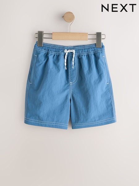 Blue Contrast Stitch Swim Shorts (3-16yrs) (W54374) | £8 - £14