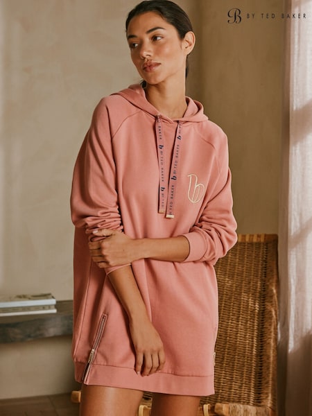 B by Ted Baker Pink Longline Hoodie (W54457) | £56