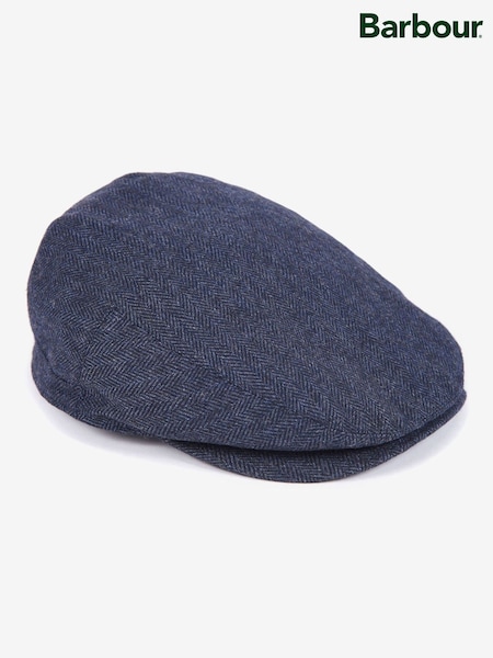 Barbour® Navy Barlow Flat Cap (W54470) | £33