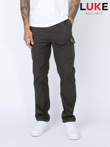 Luke 1977 Future Cargo Black Trousers (W54496) | £45