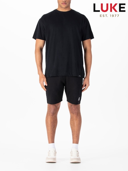 Luke 1977 Logic 100% Cotton Black T-Shirt and Shorts Set (W54498) | £70
