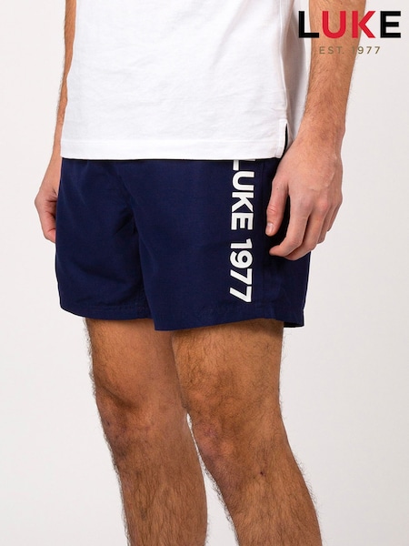 Luke 1977 Blue Side On Swim Shorts (W54499) | £30