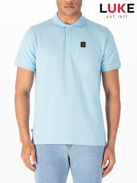Luke 1977 Blue Williams 100% Cotton Polo Shirt (W54504) | £39