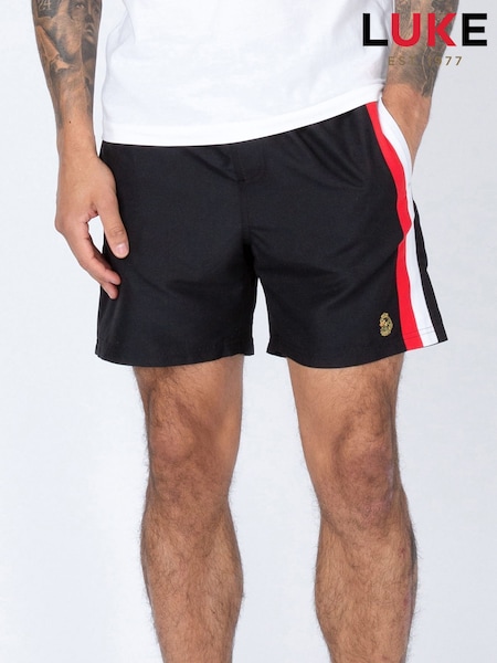 Luke 1977 Cabo San 2 Black Swim Shorts (W54511) | £30