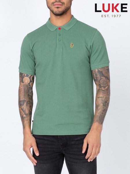 Luke 1977 Williams 100% Cotton Black Polo Shirt (W54528) | £39