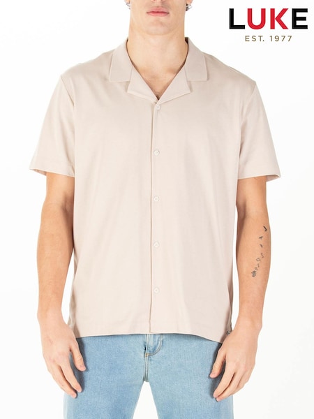 Luke 1977 Cream Perranporth 100% Cotton Shirt (W54534) | £39