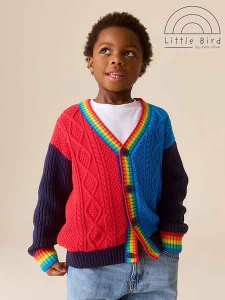 Little Bird by Jools Oliver Bright Colourblock Knitted V-Neck Cardigan (W54562) | £24 - £30