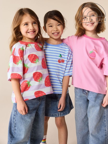 Little Bird by Jools Oliver Fruity Short Sleeve T-Shirts 3 Pack (W54588) | £28 - £36