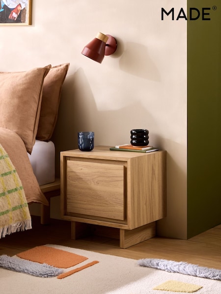 MADE.COM Oak Effect Kaci Bedside Table (W54673) | £169