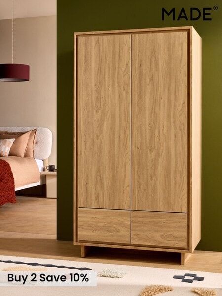MADE.COM Oak Effect Kaci Double Wardrobe (W54675) | £649